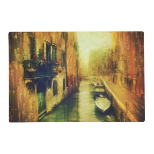 Venice Canal Balcony Painting Placemat
