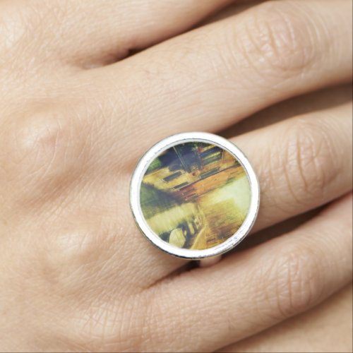 Venice Canal Balcony Painting Ring