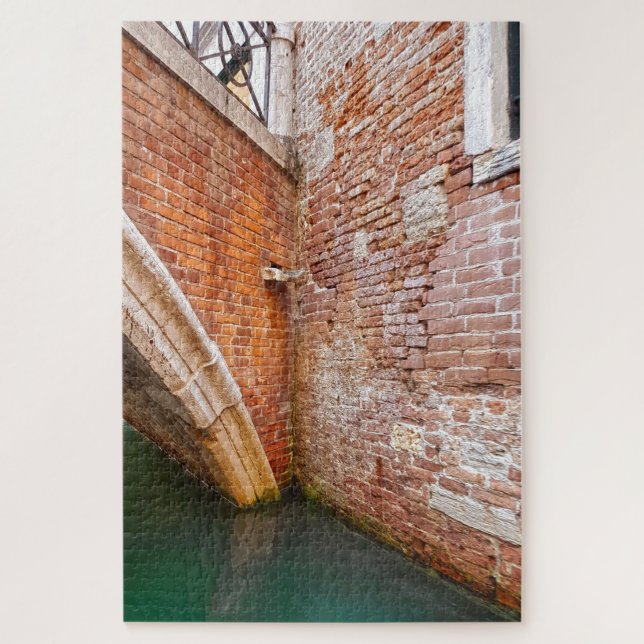 Venice Canal Bridge Brick Wall Architecture Jigsaw Puzzle (Vertical)
