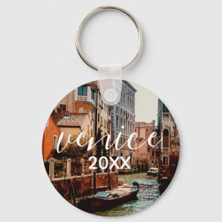 Venice Canal Gondolas in Italy Photograph Keychain