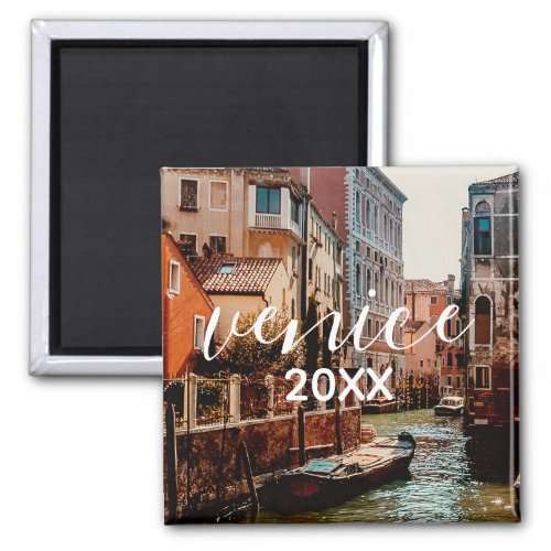Venice Canal Gondolas in Italy Photograph Magnet