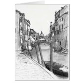 Venice canal illustration card (Front)