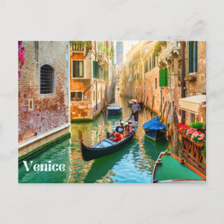 Venice Canal, Italy  Postcard