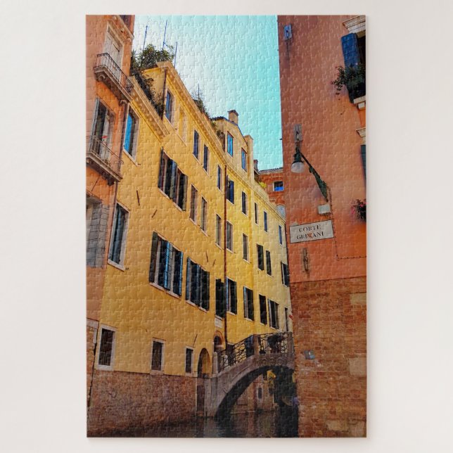 Venice Canal Living Architecture Rooftop Gardens Jigsaw Puzzle (Vertical)