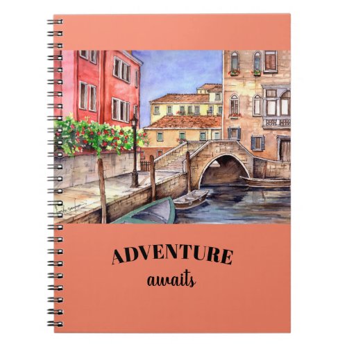 Venice Canal _ Pen  Wash Watercolor Notebook