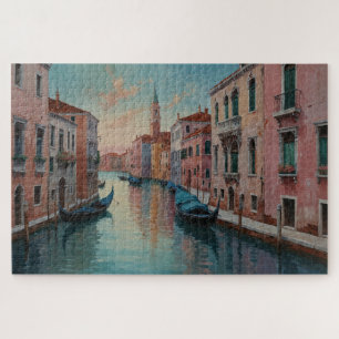 Venice Canal Scene Jigsaw Puzzle