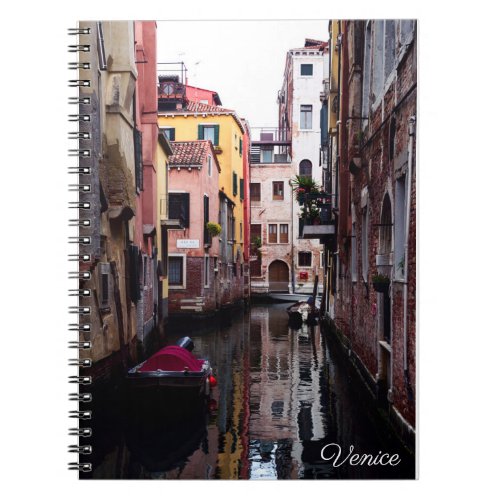 Venice canals and a gondola jigsaw puzzle notebook
