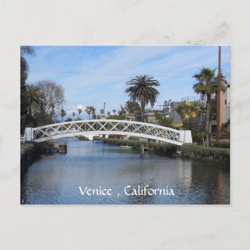 Venice Canals California Postcard