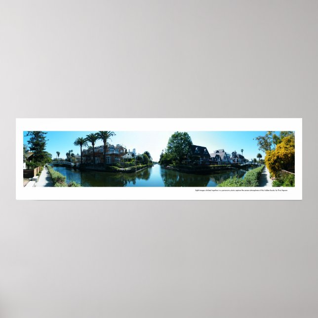 Venice Canals Panoramic Poster (Front)