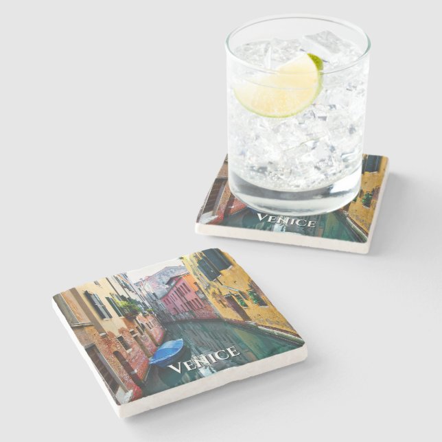 Venice Canals Stone Coaster (Side)