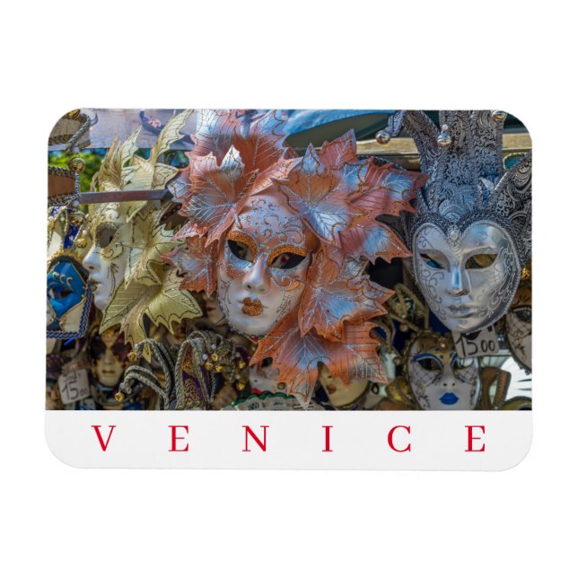 Venice Carnival masks fridge magnet (Horizontal)