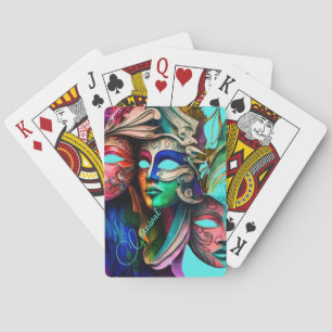 Venice Carnival Masks Poker Cards