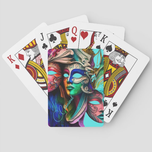 Venice Carnival Masks Poker Cards (Back)