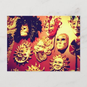 Venice Carnival Masks Postcard by fotoplus at Zazzle