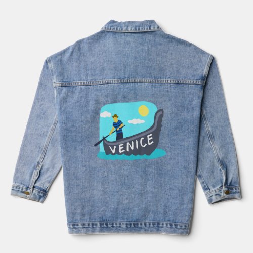 Venice City Italy souvenir  for men women 4  Denim Jacket