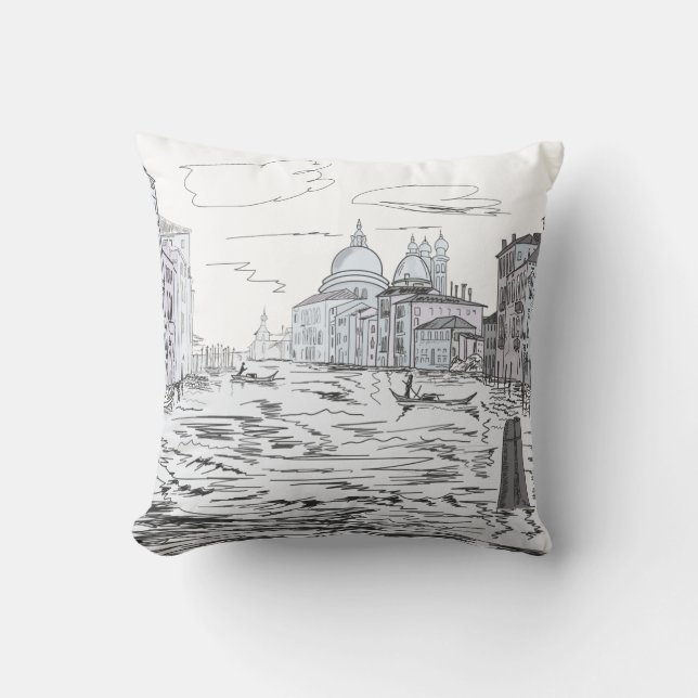 Venice . City on the water Throw Pillow (Front)
