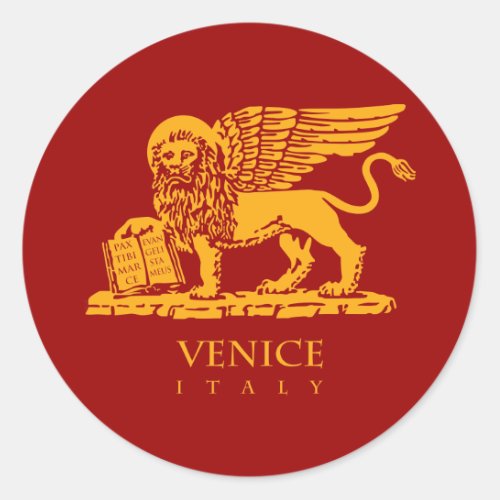 Venice Coat of Arms Classic Round Sticker