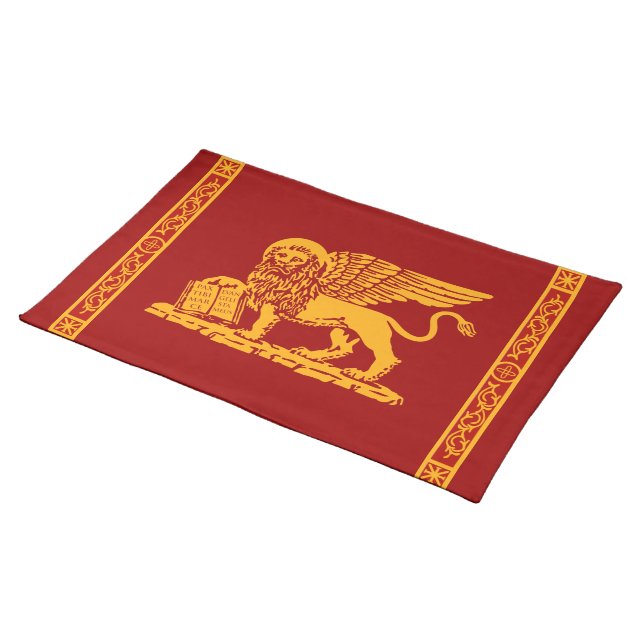 Venice Coat of Arms Cloth Placemat (On Table)