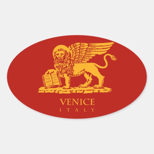 Venice Coat of Arms Oval Sticker