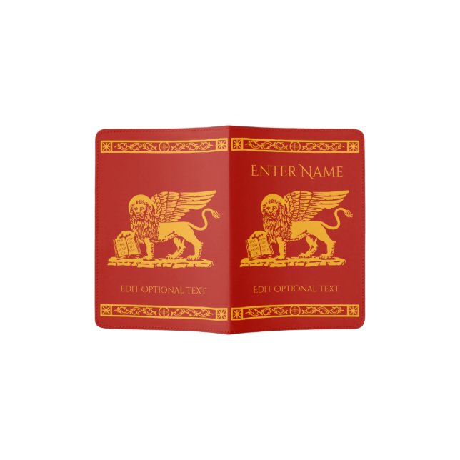 Venice Coat of Arms Passport Holder (Opened)