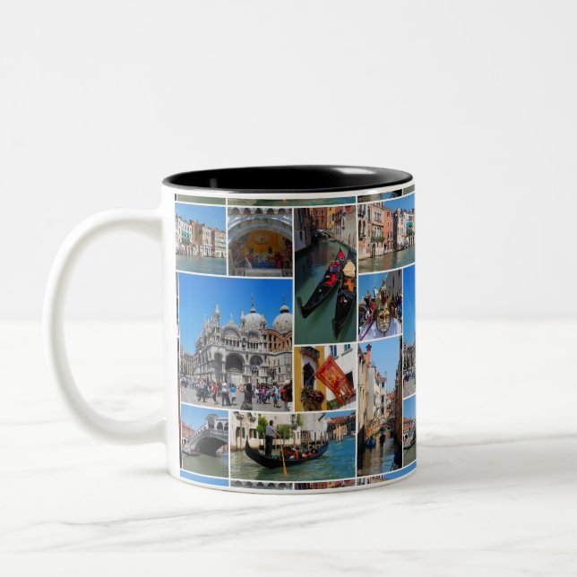 Venice collage Two-Tone coffee mug (Left)