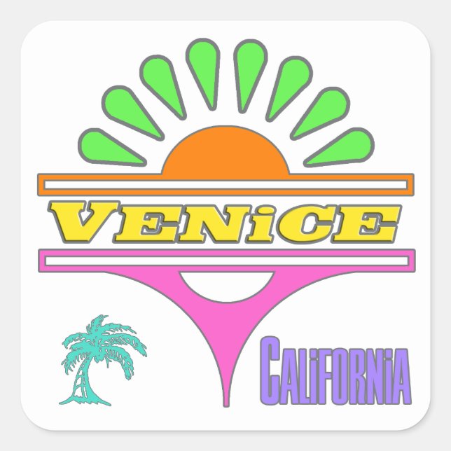 "Venice Colorful 1" Sticker (Front)