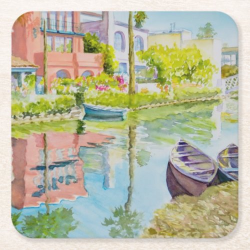 Venice Colors Square Paper Coaster