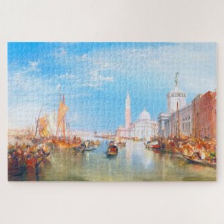 Venice Dogano and Santa Maria della Salute art Jigsaw Puzzle