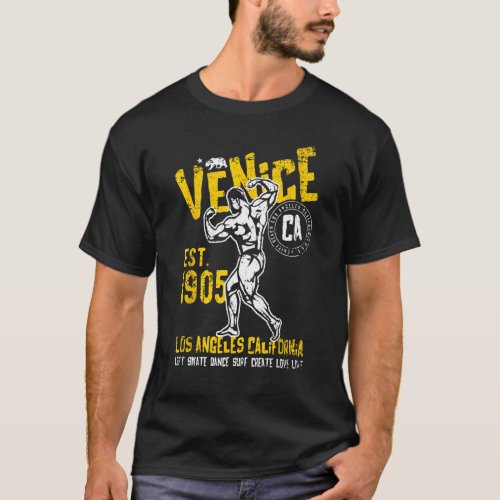 Venice Est 1905 California Retro Vintage Distresse T_Shirt