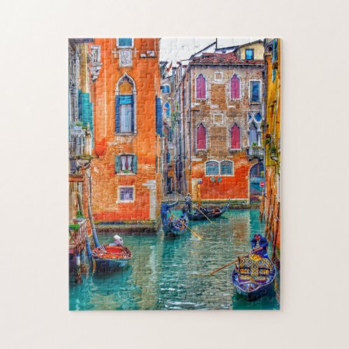 Venice Festival and Gondolas Jigsaw Puzzle