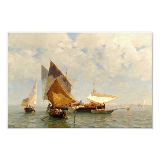 Venice, fisherboat in the lagoon  photo print (Front)