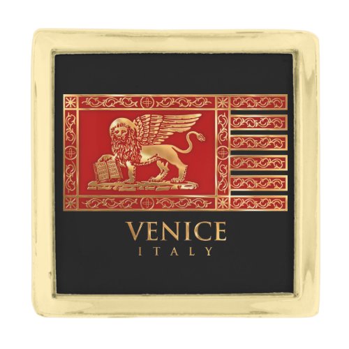 Venice Flag Gold Finish Lapel Pin