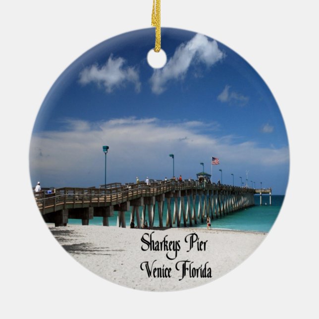 Venice Florida Ceramic Ornament (Back)