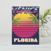 Venice Florida retro vacation poster (Standing Front)