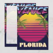 Venice Florida retro vacation poster (Front/Back)