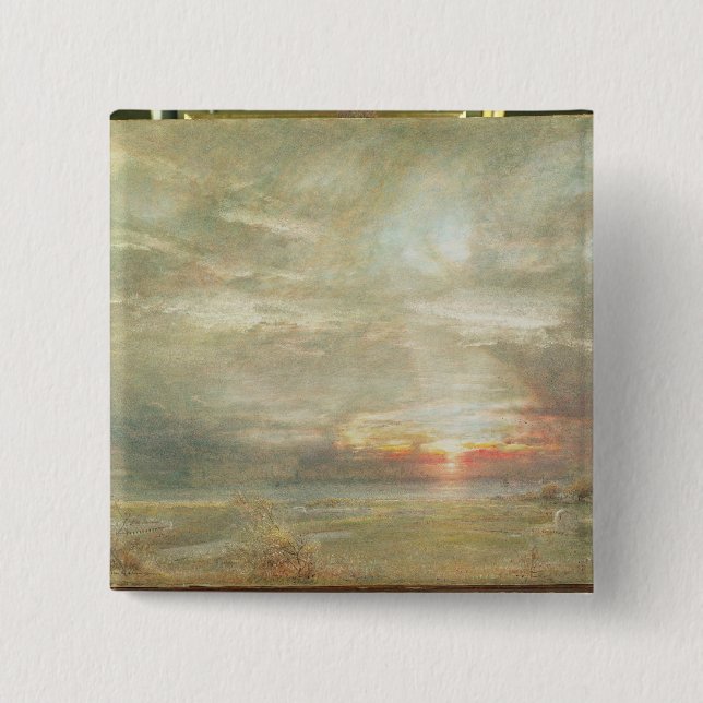 Venice from the Hebrew Cemetery Pinback Button (Front)