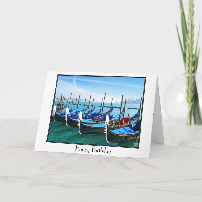 Venice Gandola with Love Quote Card (Front)