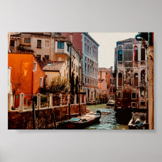 Venice Gondola Canal Italy Photography Poster