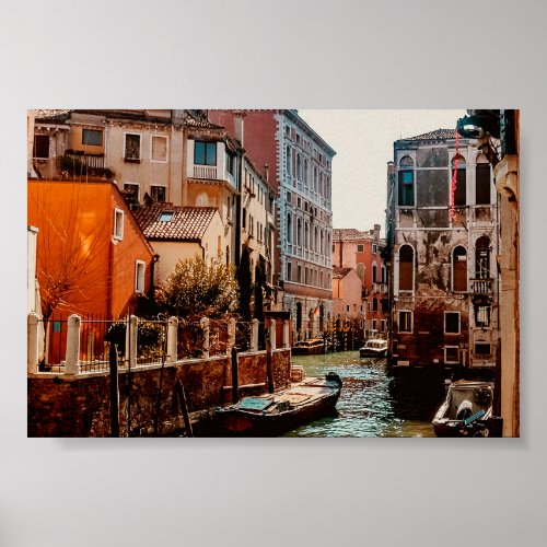Venice Gondola Canal Italy Photography  Poster