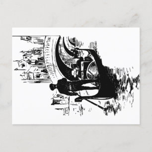 Venice Gondola Cartoon Postcard