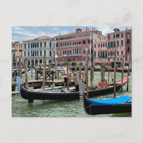 Venice Gondola Grand Canal Postcard