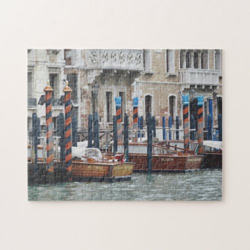 Venice Gondola Parking Photograph Jigsaw Puzzle