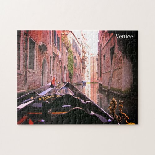 Venice Gondola Ride Italian Holiday Postcard Jigsaw Puzzle