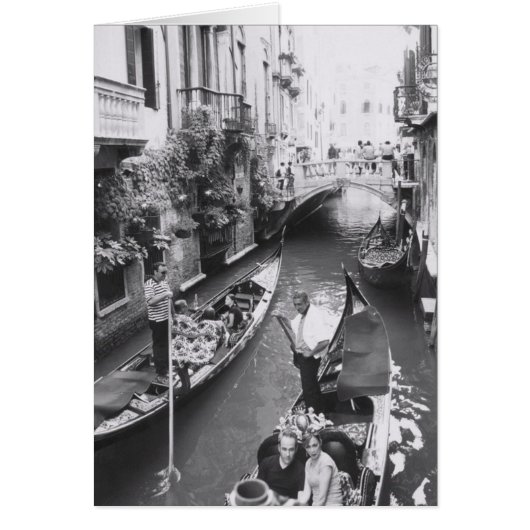 Venice Gondola Romantic Italy Greeting Note Card (Front)