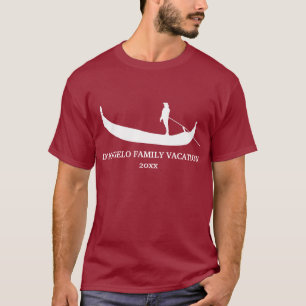 Venice Gondola Silhouette Personalized Custom T-Shirt