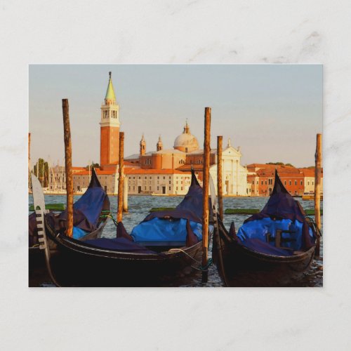 Venice Gondola Vintage Travel Postcard