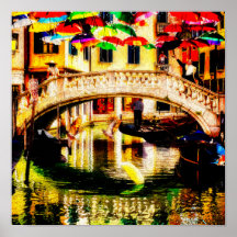 Venice gondolas along the walkway umbrella and ☔