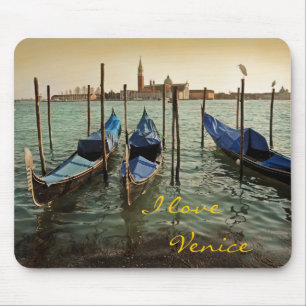 Venice gondolas mouse pad