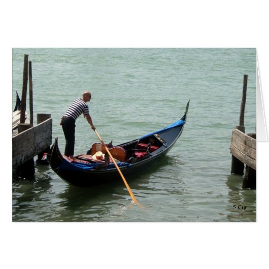 Venice Gondolier, S Cyr Cards (Front Horizontal)