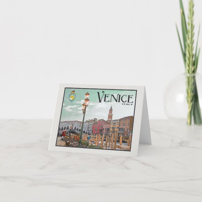 Venice - Grand Canal and Rialto Bridge Card (Front)